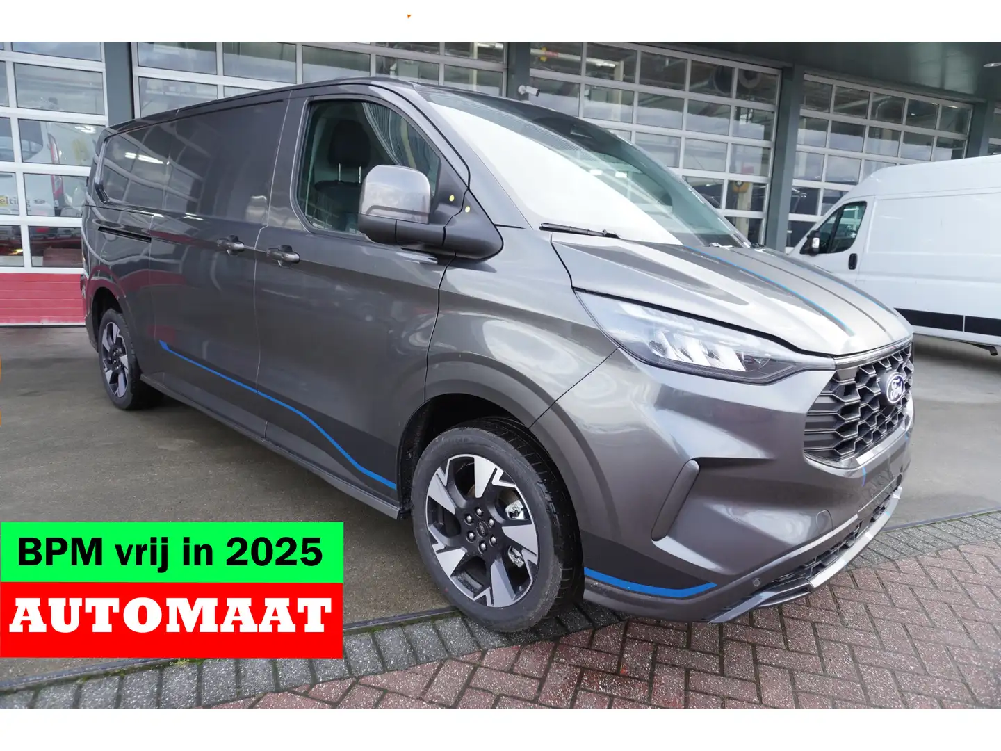 Ford Transit Custom 300L 2.0 TDCI 170PK L2H1 Sport Automaat Schuifdeur Grijs - 1