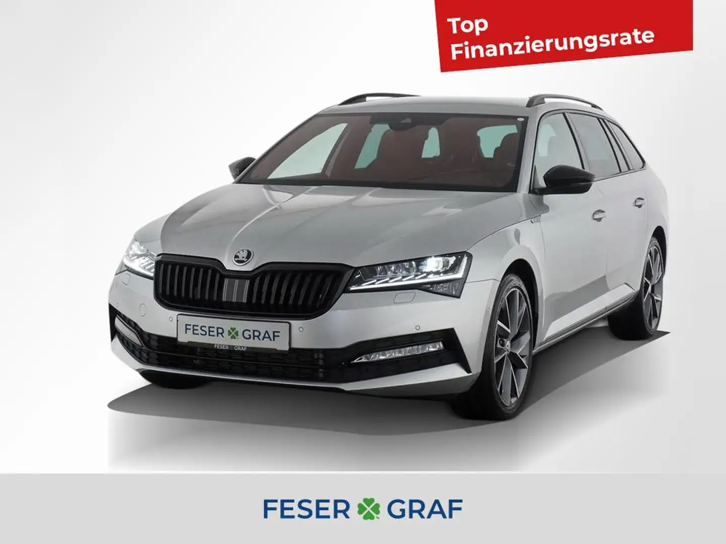 Skoda Superb Combi 2.0TDI Sportline DSG AHK ACC Kamera Srebrny - 1