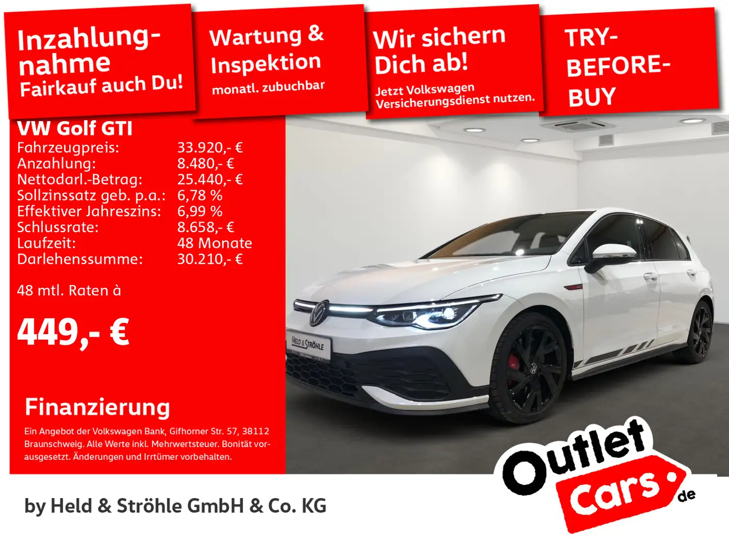 Volkswagen Golf GTI Clubsport 2.0 TSI DSG 18 ACC LED+ NAVI Blanc - 1