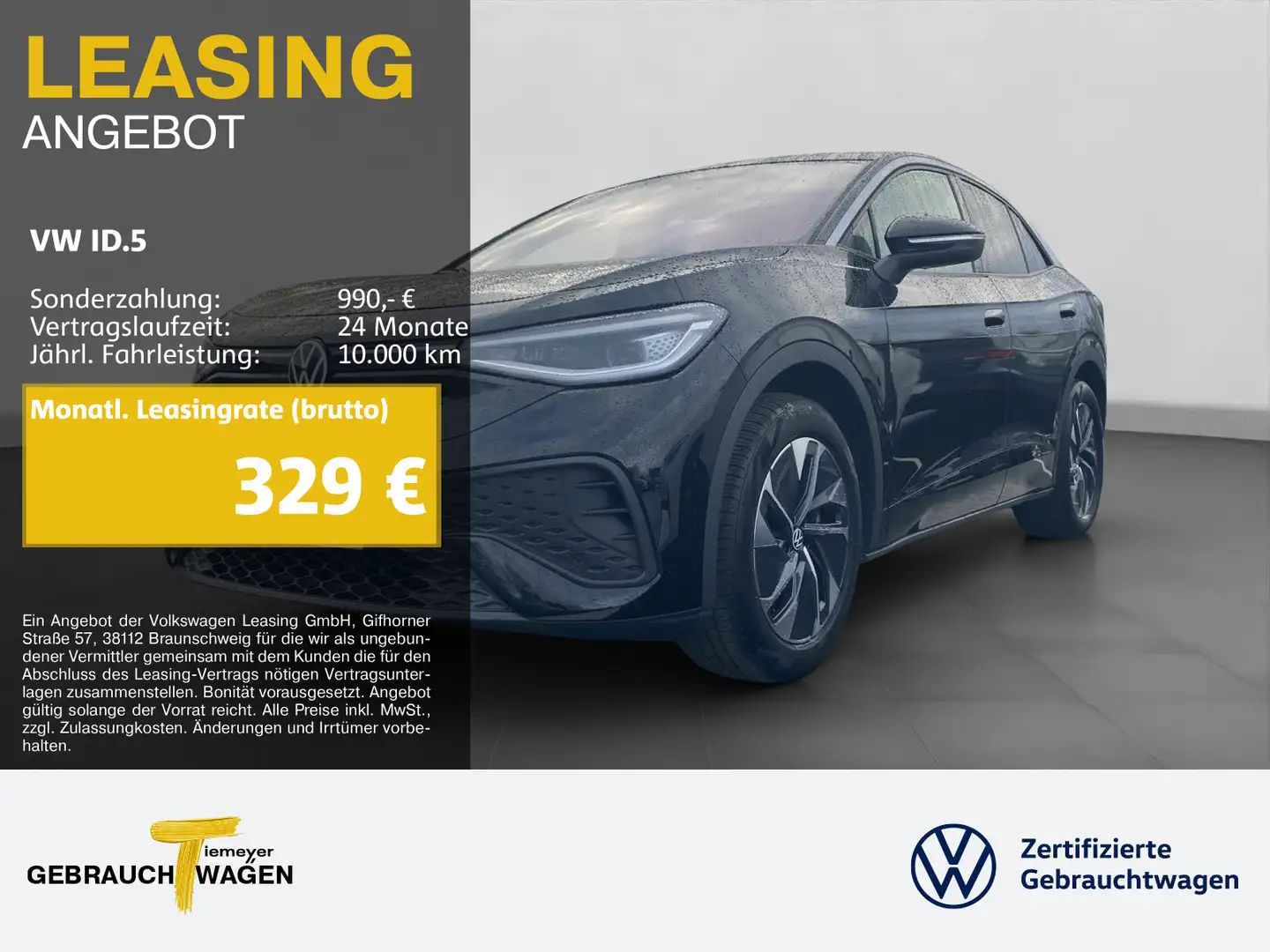 Volkswagen ID.5 PRO ELECTRIC WÄRMEPUMPE IQ.LIGHT LM19 NAVI Schwarz - 1