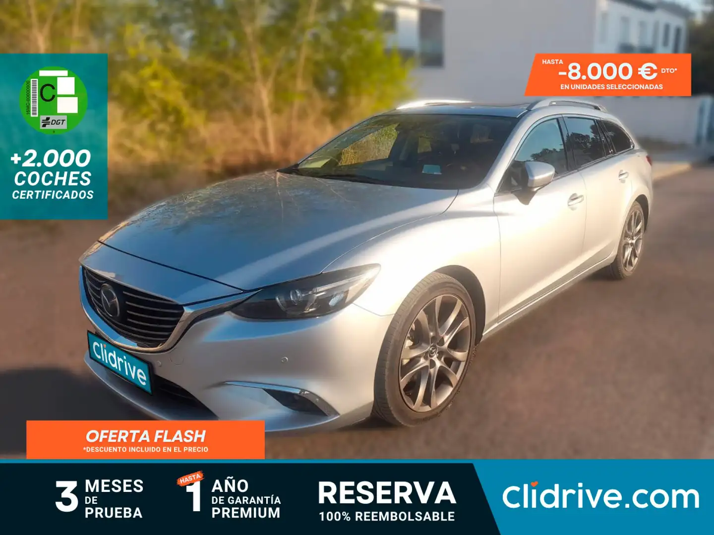 Mazda 6 2.2 DE 175cv AT L.+P.+ T.+SR (CB) WGN Gris - 1