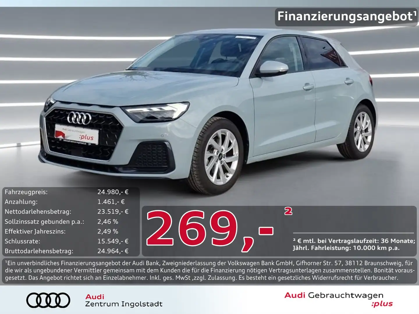 Audi A1 Sportback 30 TFSI LED GRA PDC+ SHZ Advanced Grau - 1