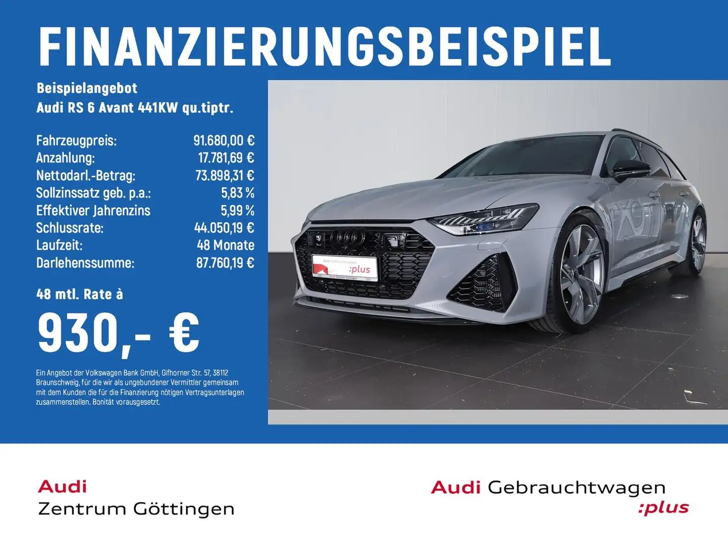 Audi RS6 RS 6 Avant 441KW qu.tiptr. MATRIX+RS DYNAMIK+B&O Gris - 2