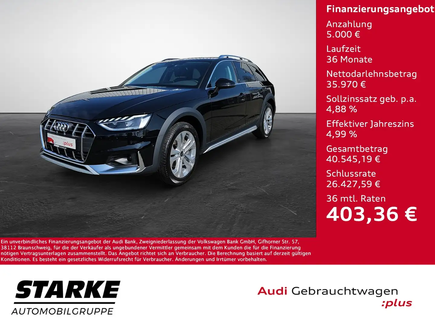 Audi A4 allroad 40 TDI S tronic quattro NaviPlus LED Leder 18-Z... Schwarz - 1