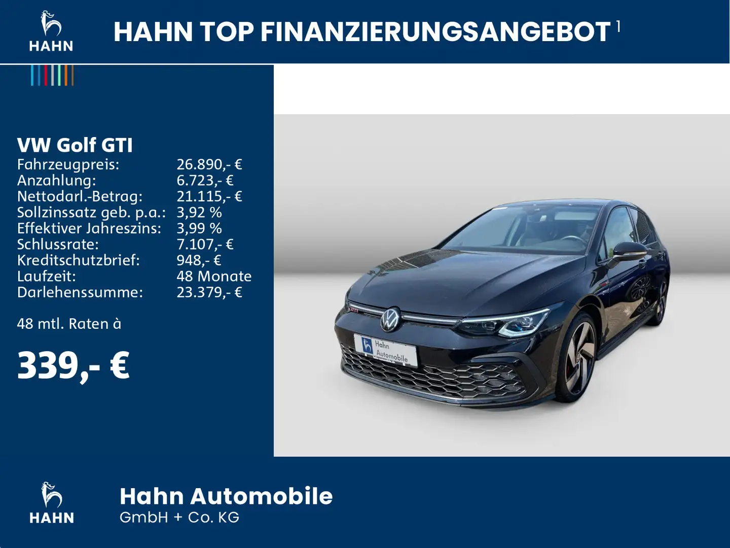 Volkswagen Golf GTI 2.0TSI ACC Cam LED Navi CarConnect Schwarz - 2