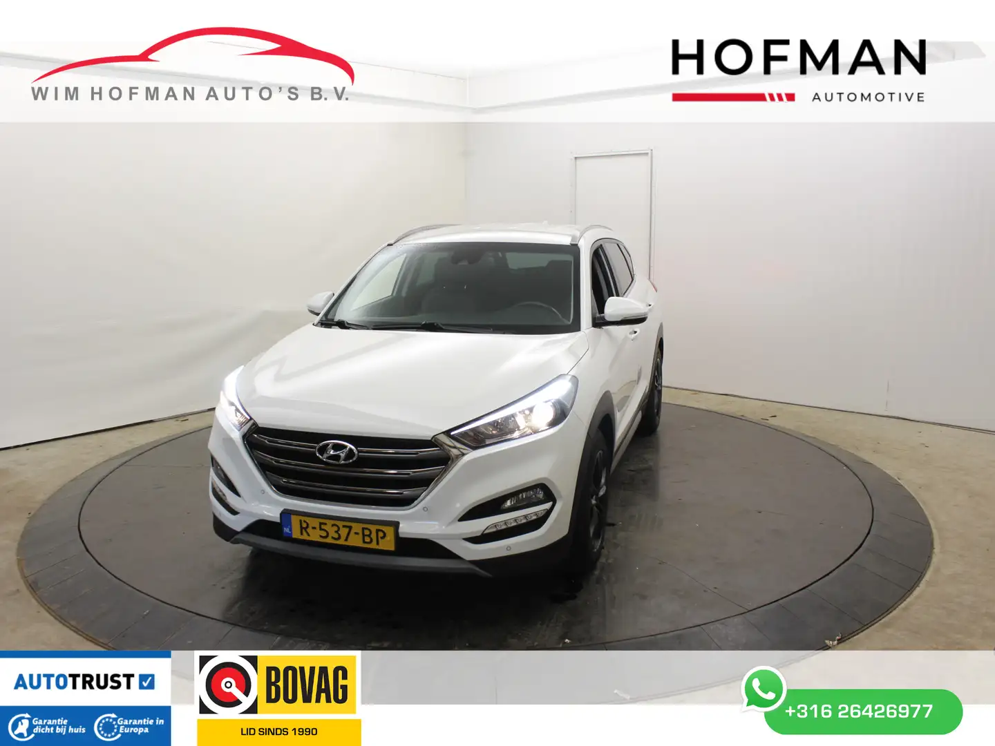 Hyundai TUCSON 1.6 T-GDi Premium Camera Vol Leder Trekhaak Weiß - 1