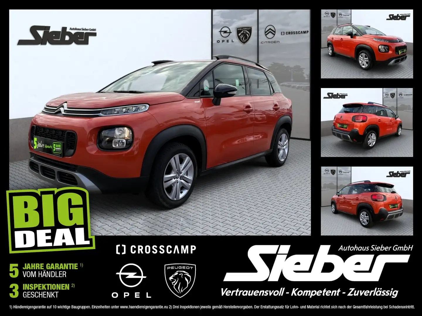 Citroen C3 Aircross 1.2 PureTech PDC Tempomat Regensens Naranja - 1
