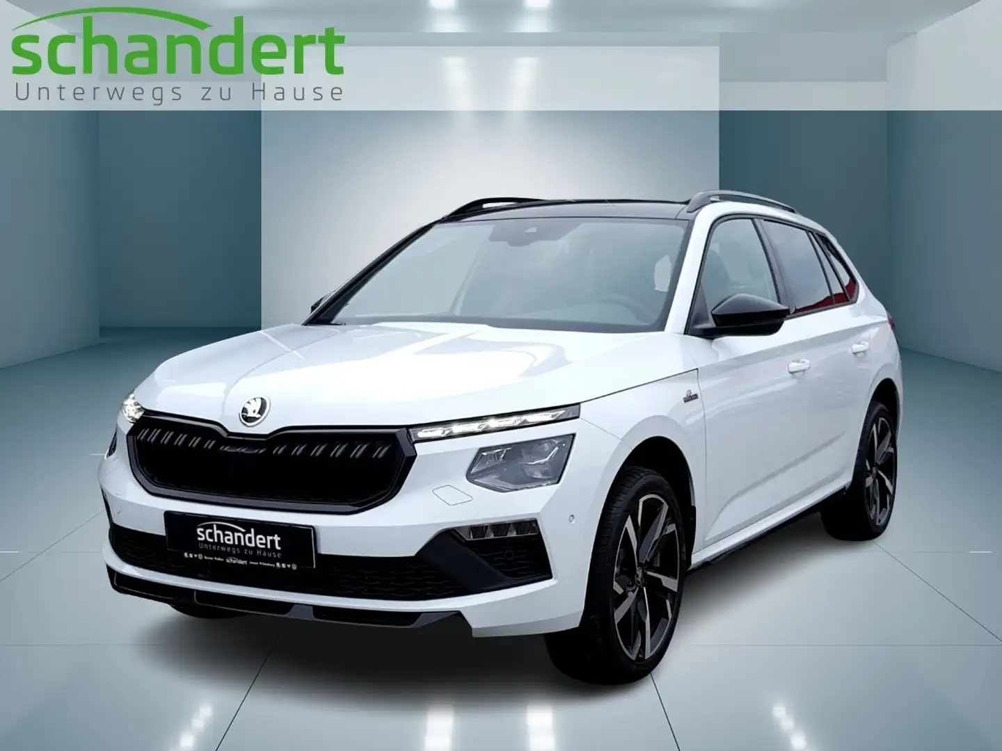 Skoda Kamiq 1.5 TSI Monte Carlo DSG Matrix Navi AHK Pano Weiß - 1