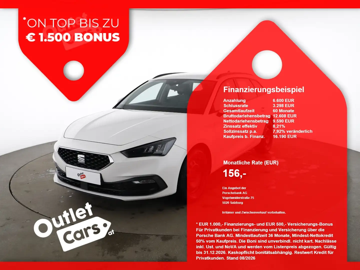 SEAT Leon ST 2.0 TDI Style DSG ASSIST+AHK+LED+NAV+TEMP Weiß - 1