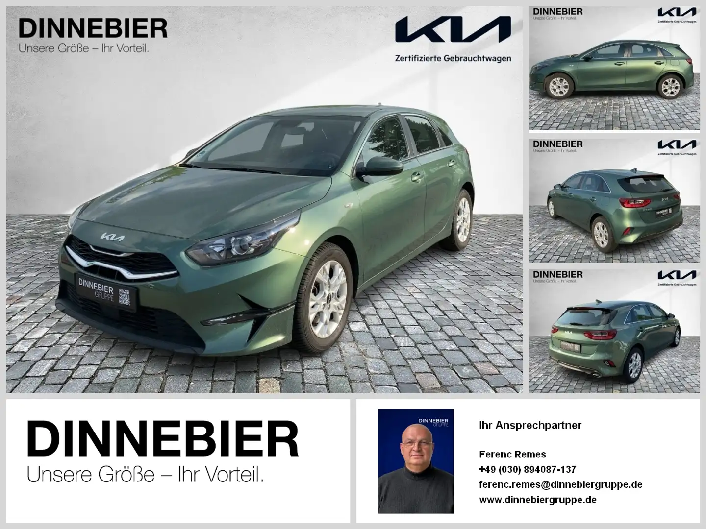Kia Ceed / cee'd CEED 1.5T Vision Navi+Kamera+SHZ+Klimaautom. Grün - 1