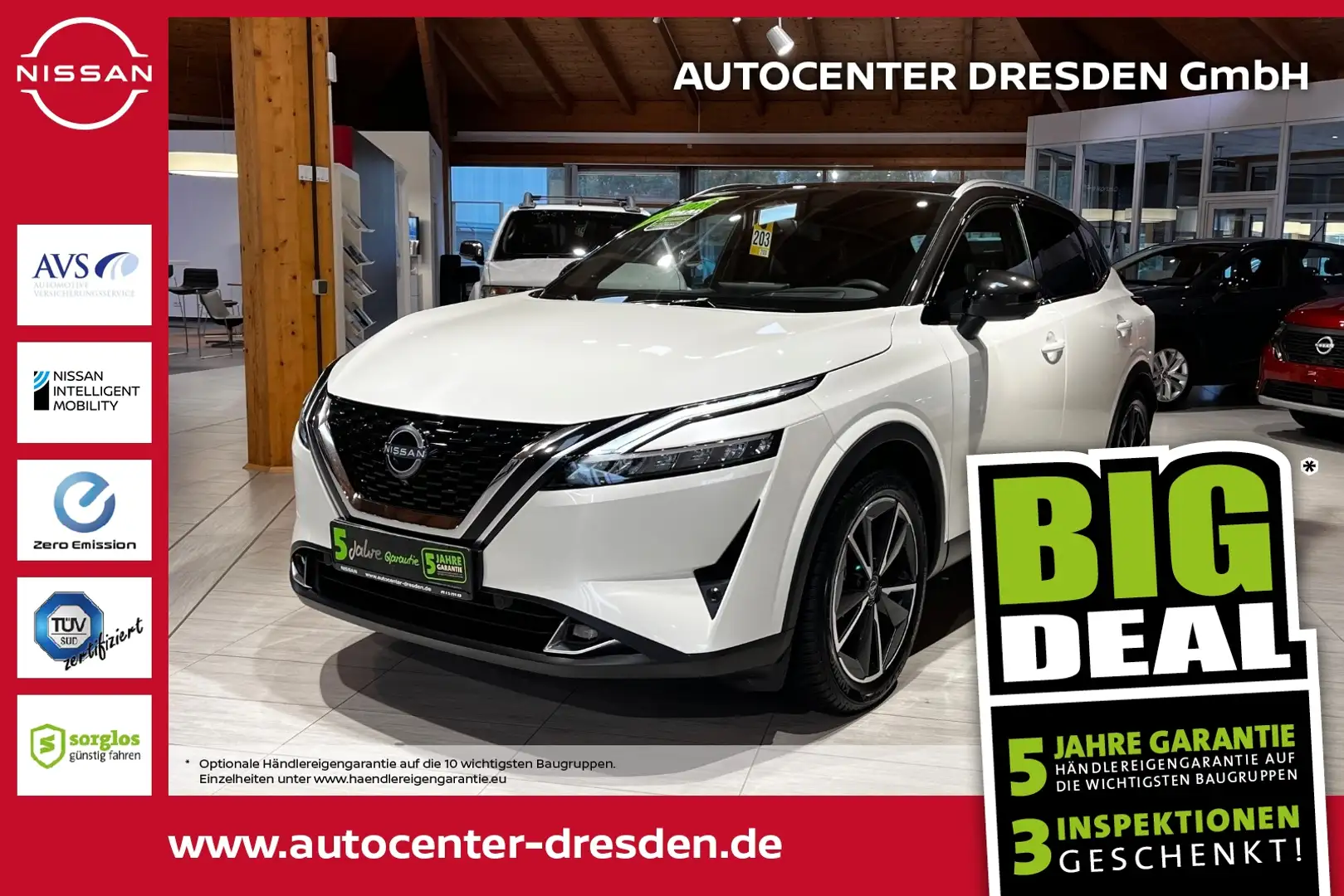 Nissan Qashqai 1.3 DIG-T MHEV Tekna ACC+BOSE+Navi+Pano Zwart - 1