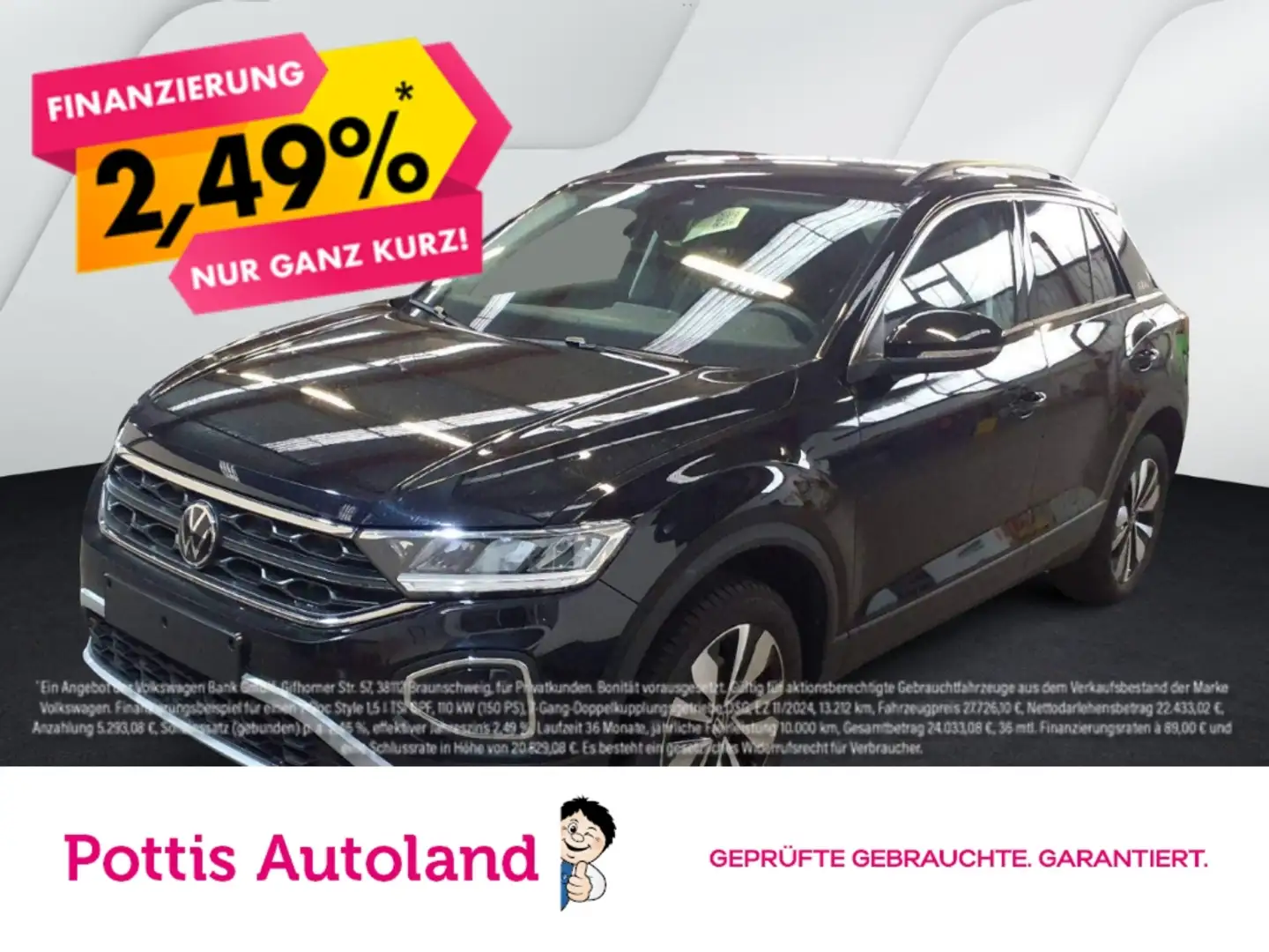 Volkswagen T-Roc 1.0 TSI GOAL NAVI ACC PDC LED SITZHZG Schwarz - 1