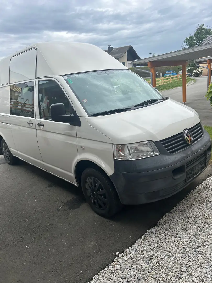 Volkswagen T5 Transporter Doka-Fahrgestell LR 2,5 TDI 4motion D-PF Weiß - 1