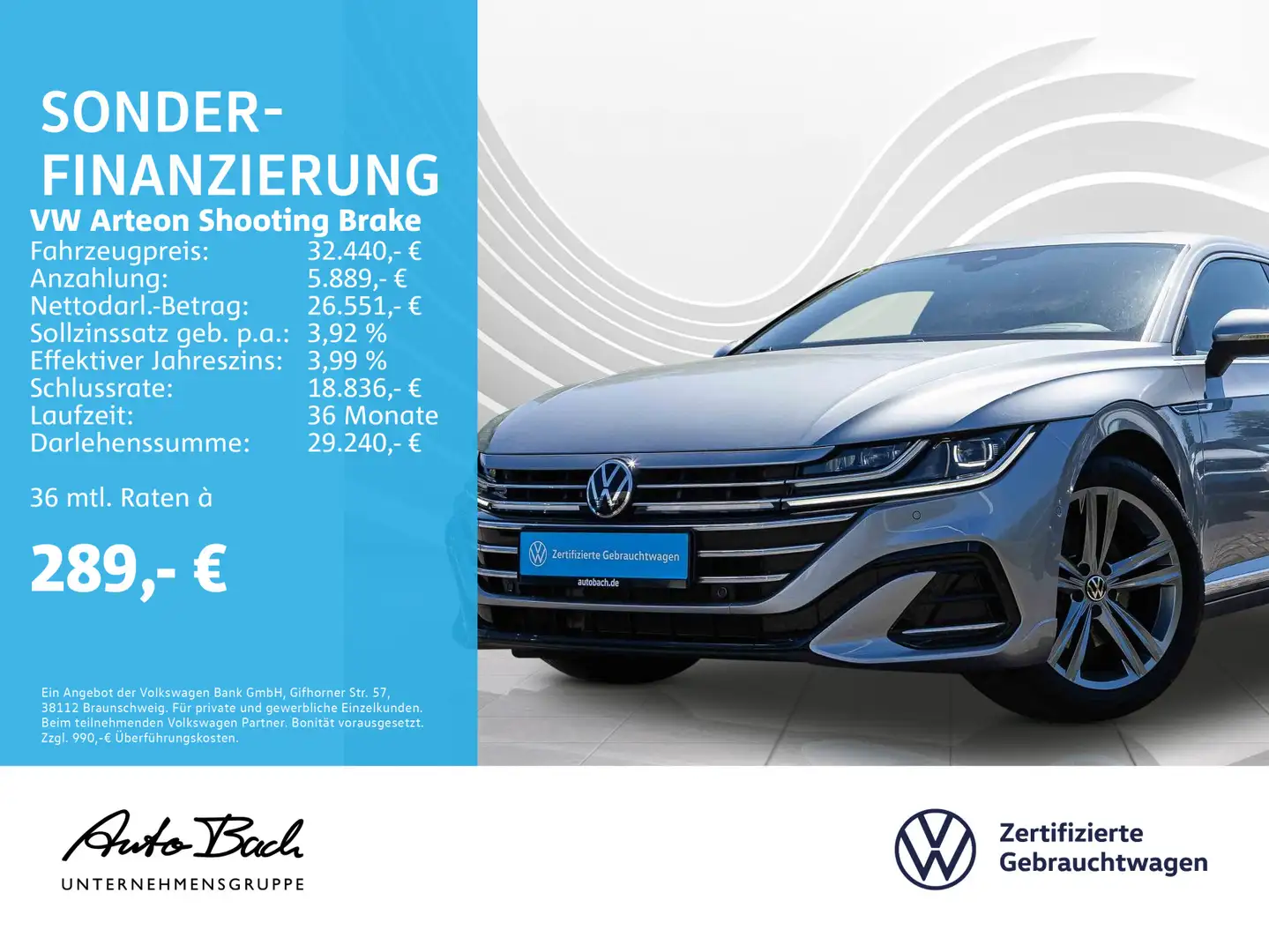 Volkswagen Arteon Arteon Shootingbrake 2.0 TSI DSG R-Line, Navi, L Argent - 1