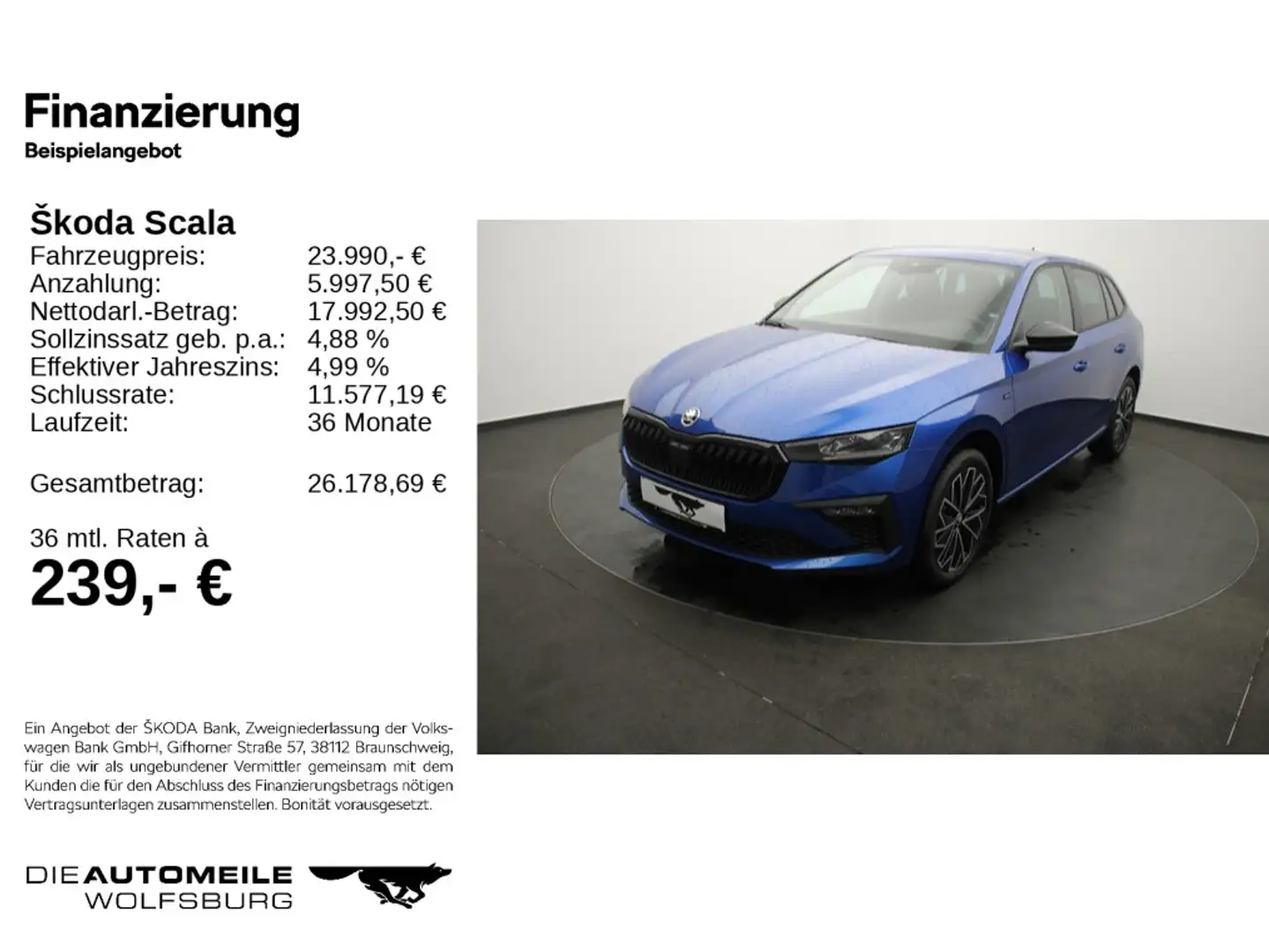 Skoda Scala Drive Blau - 2