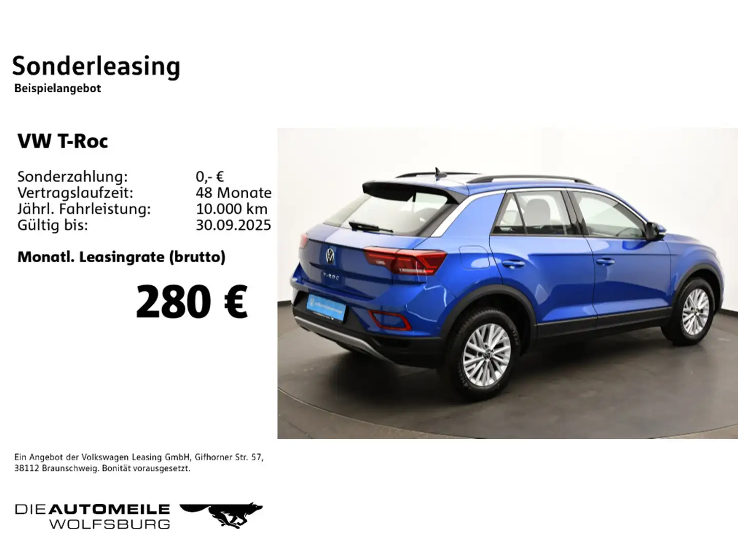 Volkswagen T-Roc 1.5 TSI Life LED+/Stand/ACC/Beats Azul - 2