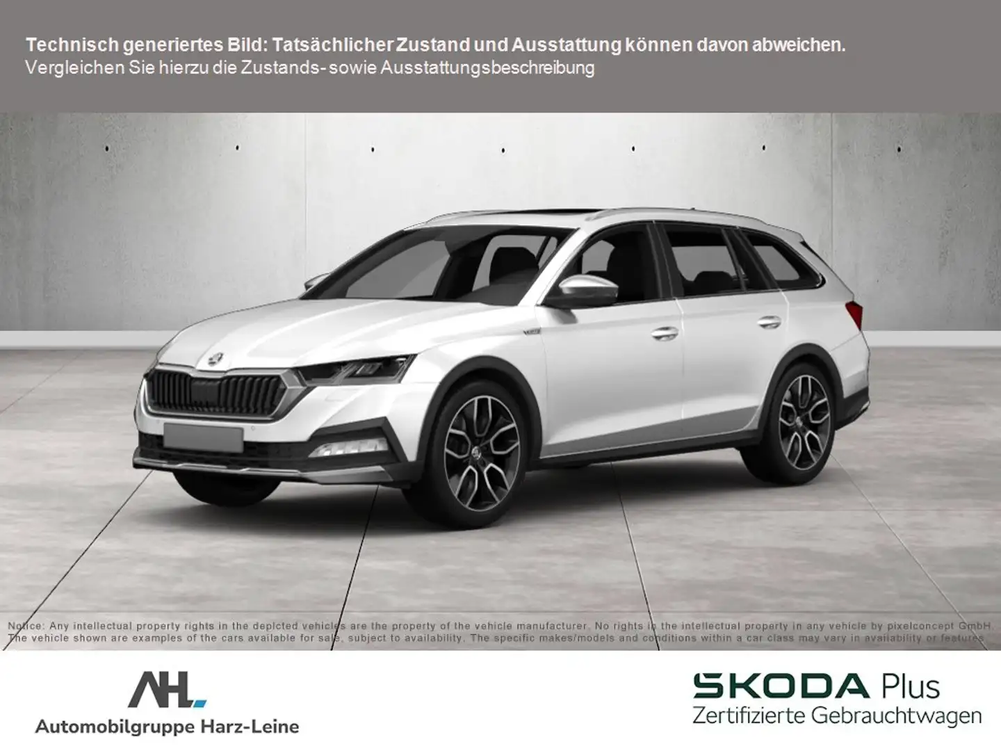 Skoda Octavia Combi 2.0 TDI Scout 4x4 DSG LED Navi ACC Standhzg. Weiß - 1