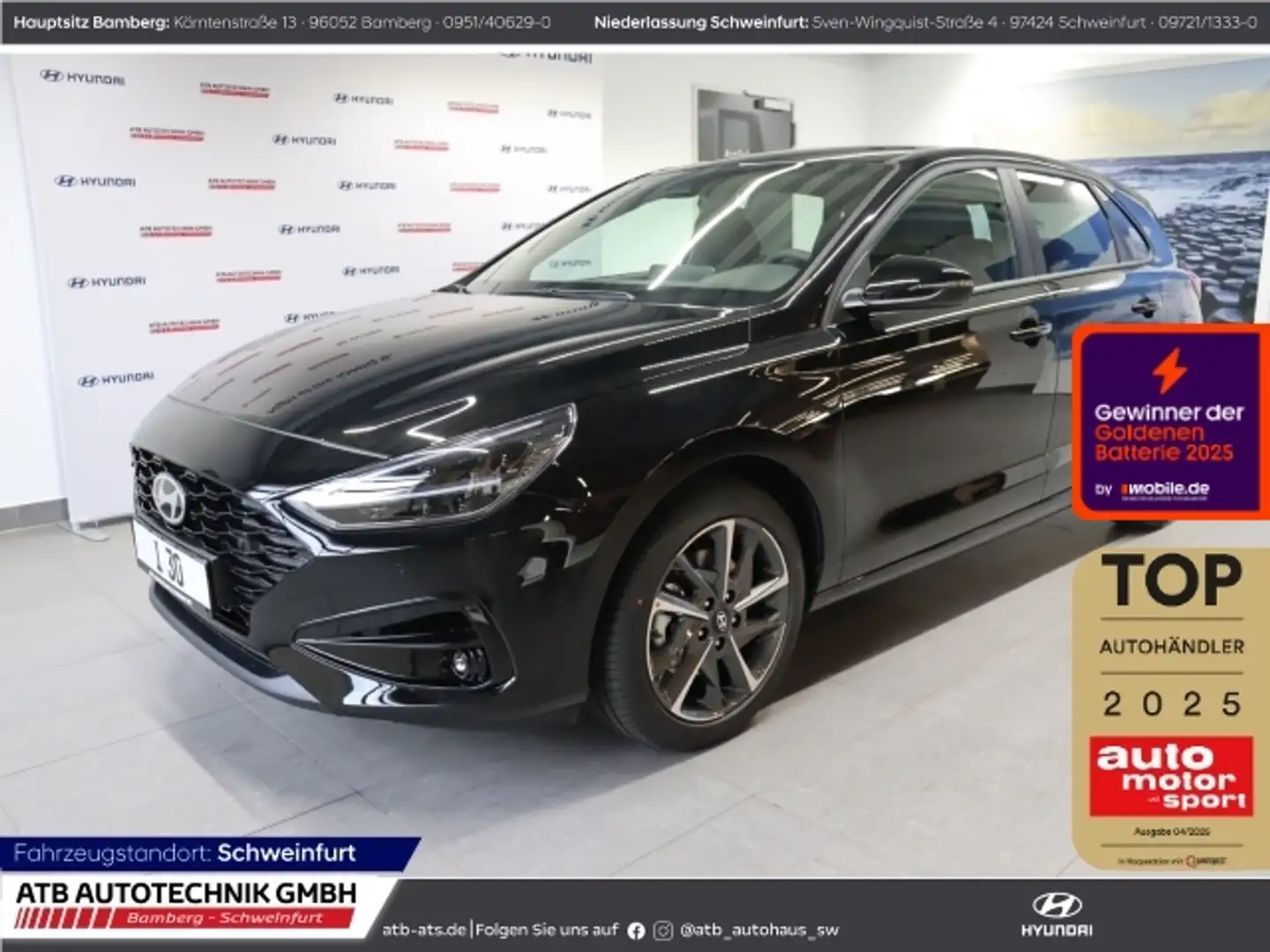 Hyundai i30 Advantage 1.5 T-GDi 48V DCT Navi LED Apple CarPlay Schwarz - 1