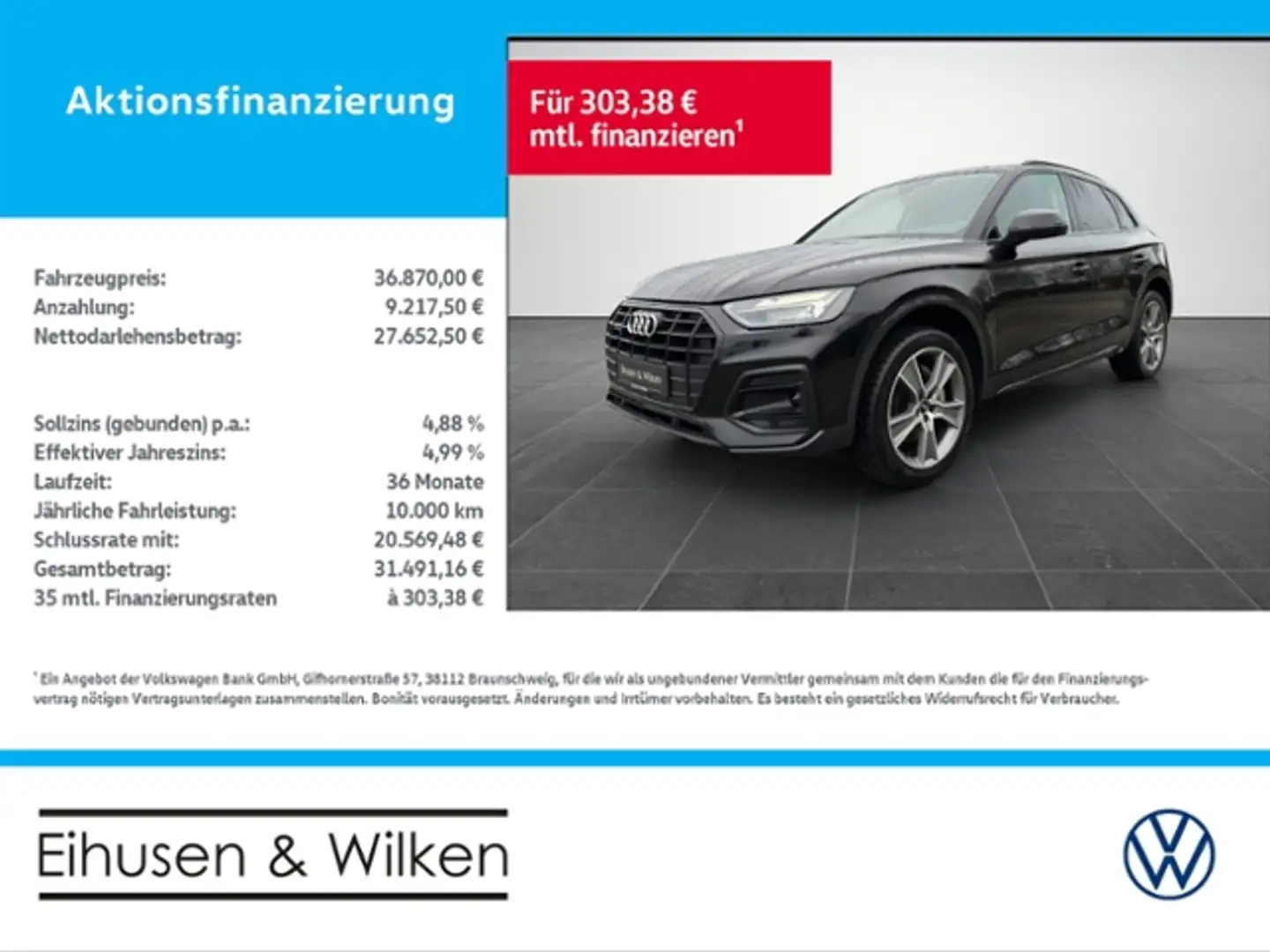 Audi Q5 50+TDI+OPTIK SCHWARZ+MMI PLUS+AVC+ Nero - 1