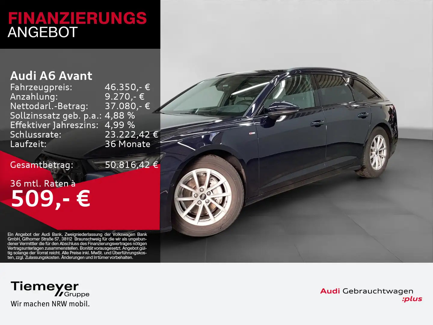 Audi A6 40 TDI S LINE LM19 OPTIK-PKT MATRIX MEM Blau - 1