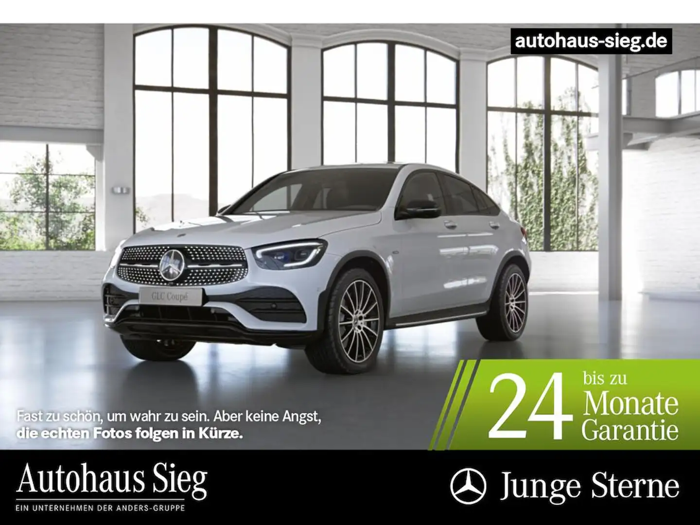 Mercedes-Benz GLC 300 e 4M Coupé AMG+MBUX+digCock+AHK+Night+36 Weiß - 1