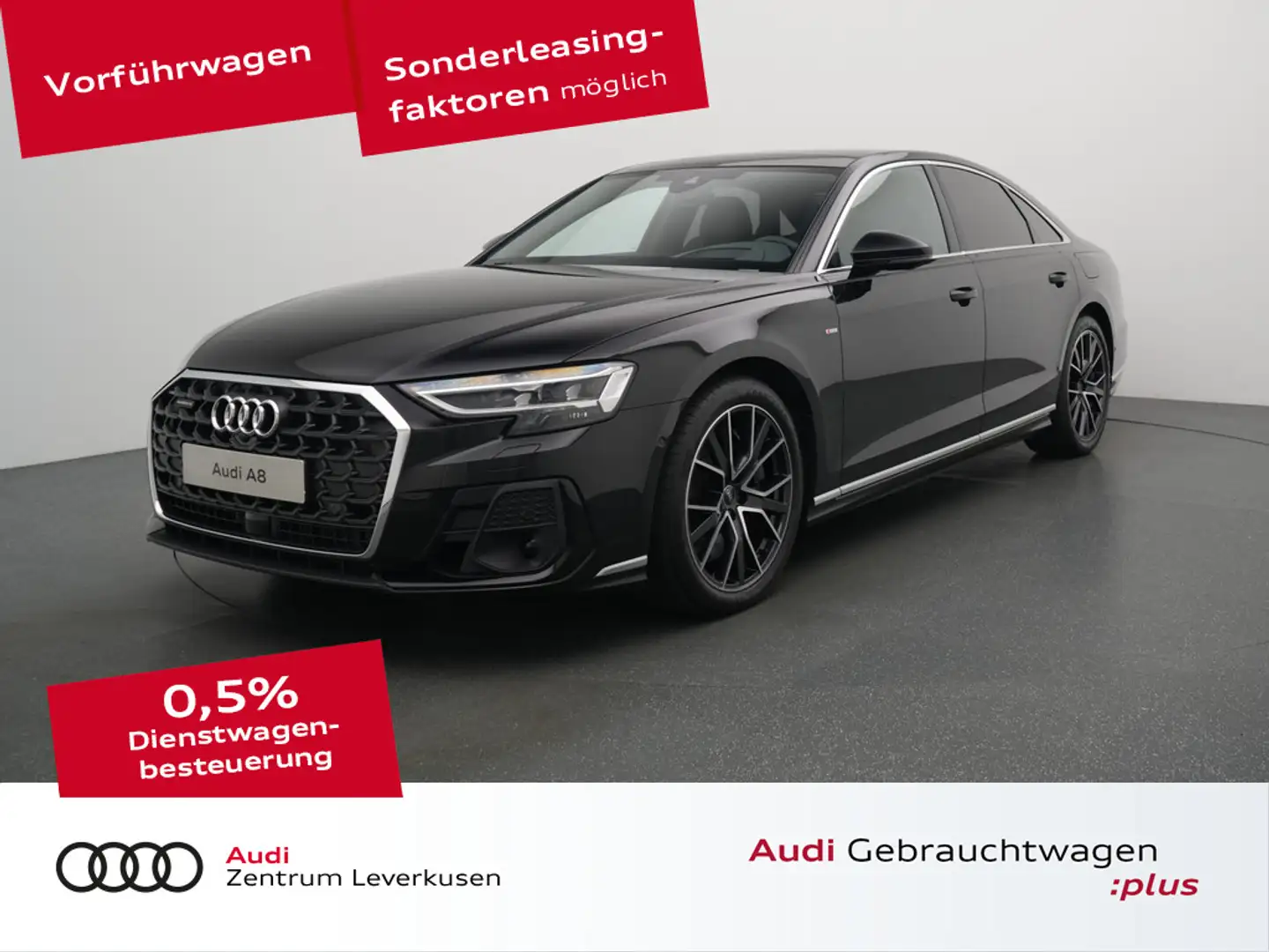 Audi A8 HUD PANO ACC NAVI VIRT LEDER RAUTE SHZ KLIMA Nero - 1