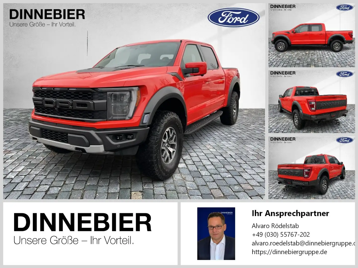 Ford F 150 F-150 RAPTOR LAUNCH EDITION*SUPERCREW*LEDER*PANORA Orange - 1