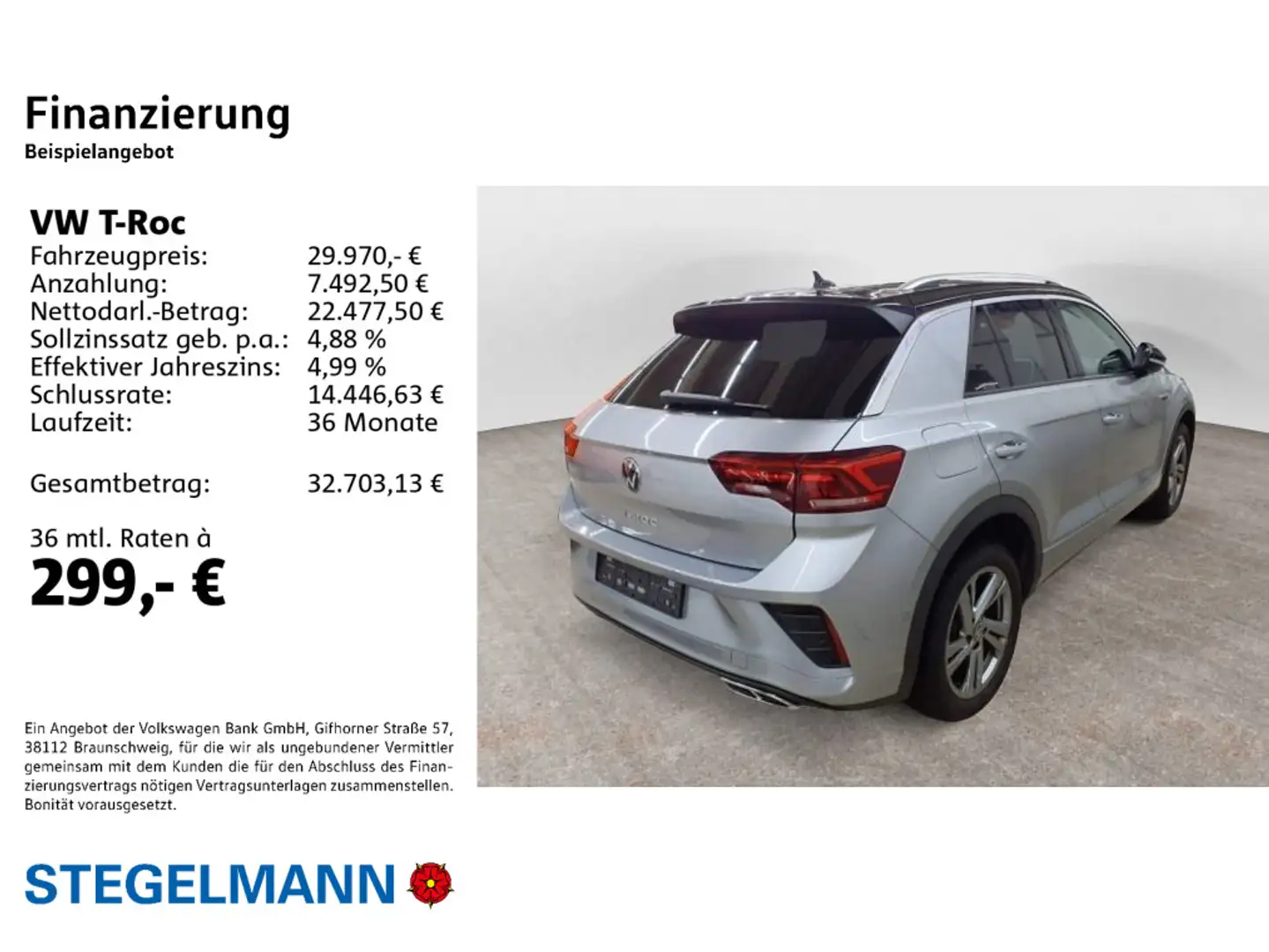 Volkswagen T-Roc 1.5 TSI DSG R-Line *LED*AHK*Navi*Kamera* Silber - 2