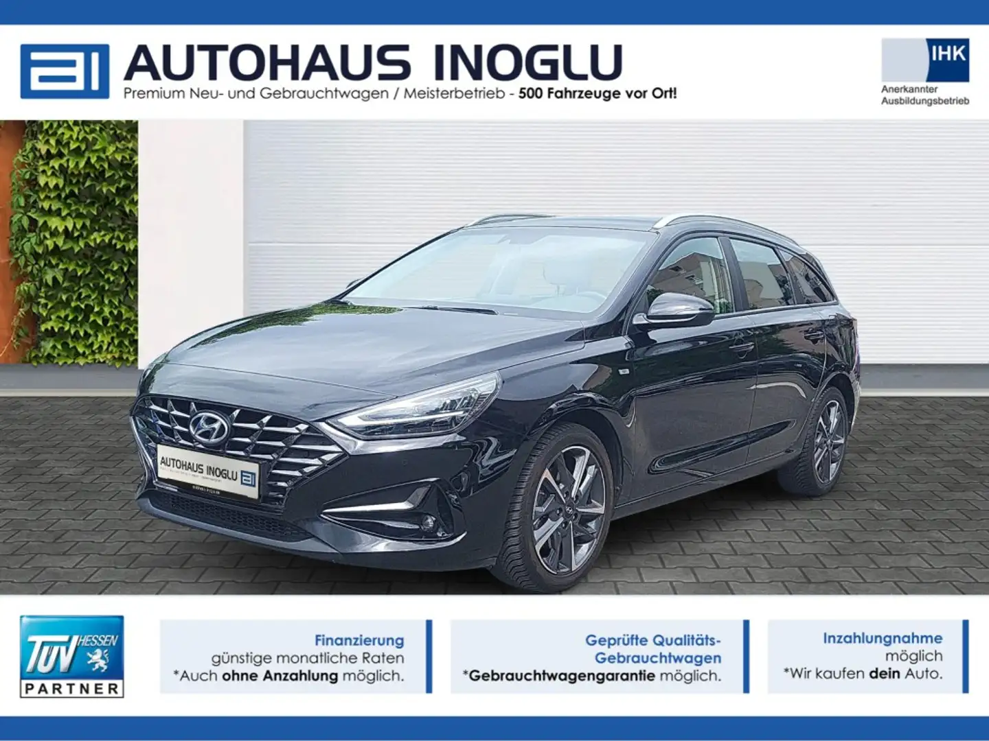 Hyundai i30 1.0 TGDI*7-DCT*LED*Navi*RKam*Lenk Shz*FCA Noir - 1