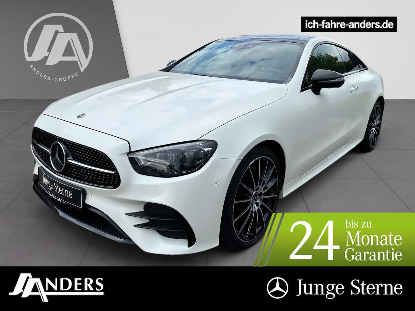 Mercedes-Benz E 400 d 4M Coupé AMG+CARBON+Dist+Burm+Pan+M-BEAM White - 1