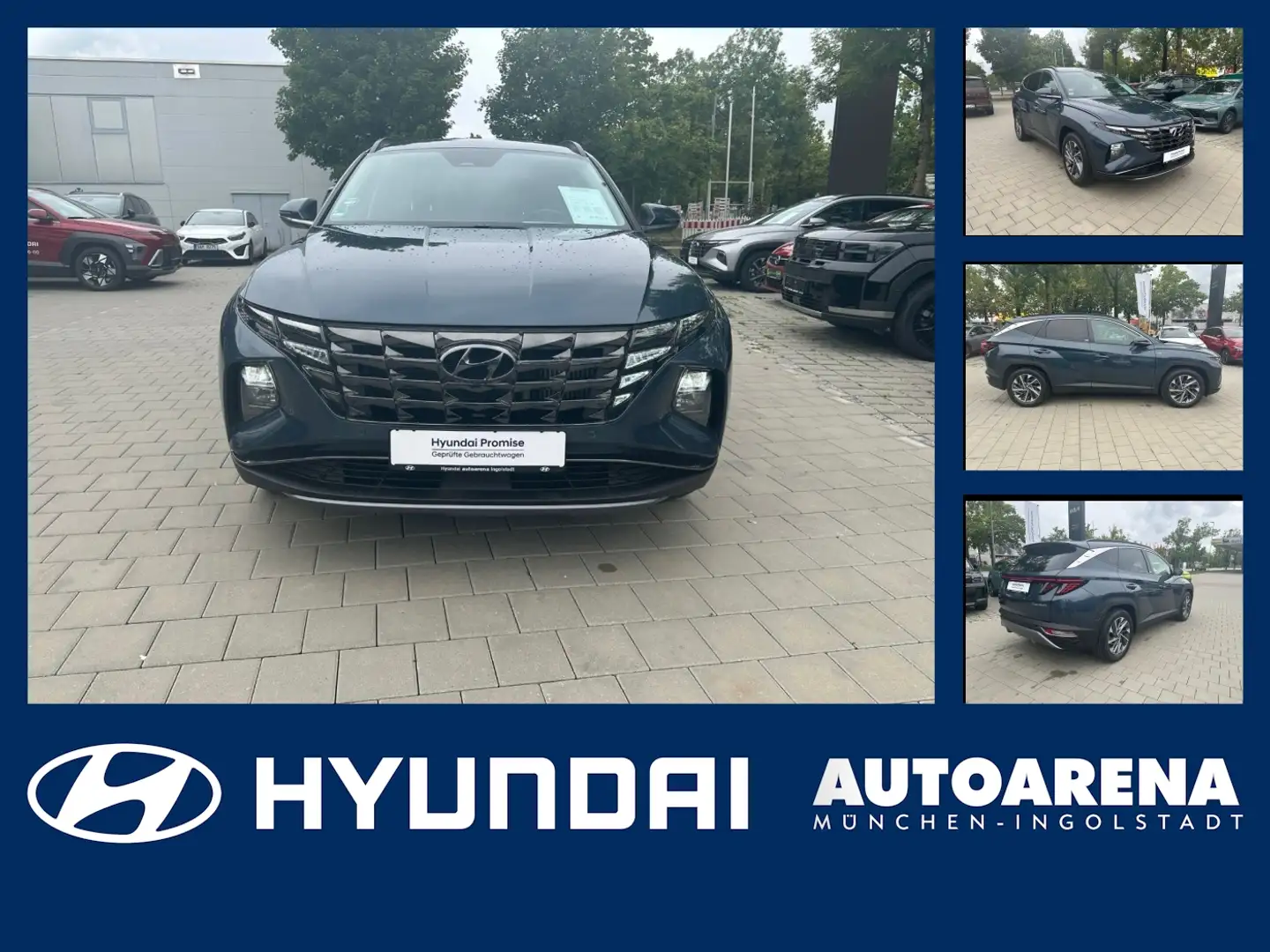 Hyundai TUCSON 1.6 T-GDI Trend Sitzh, Spurhalte, Navi,cam Blauw - 1