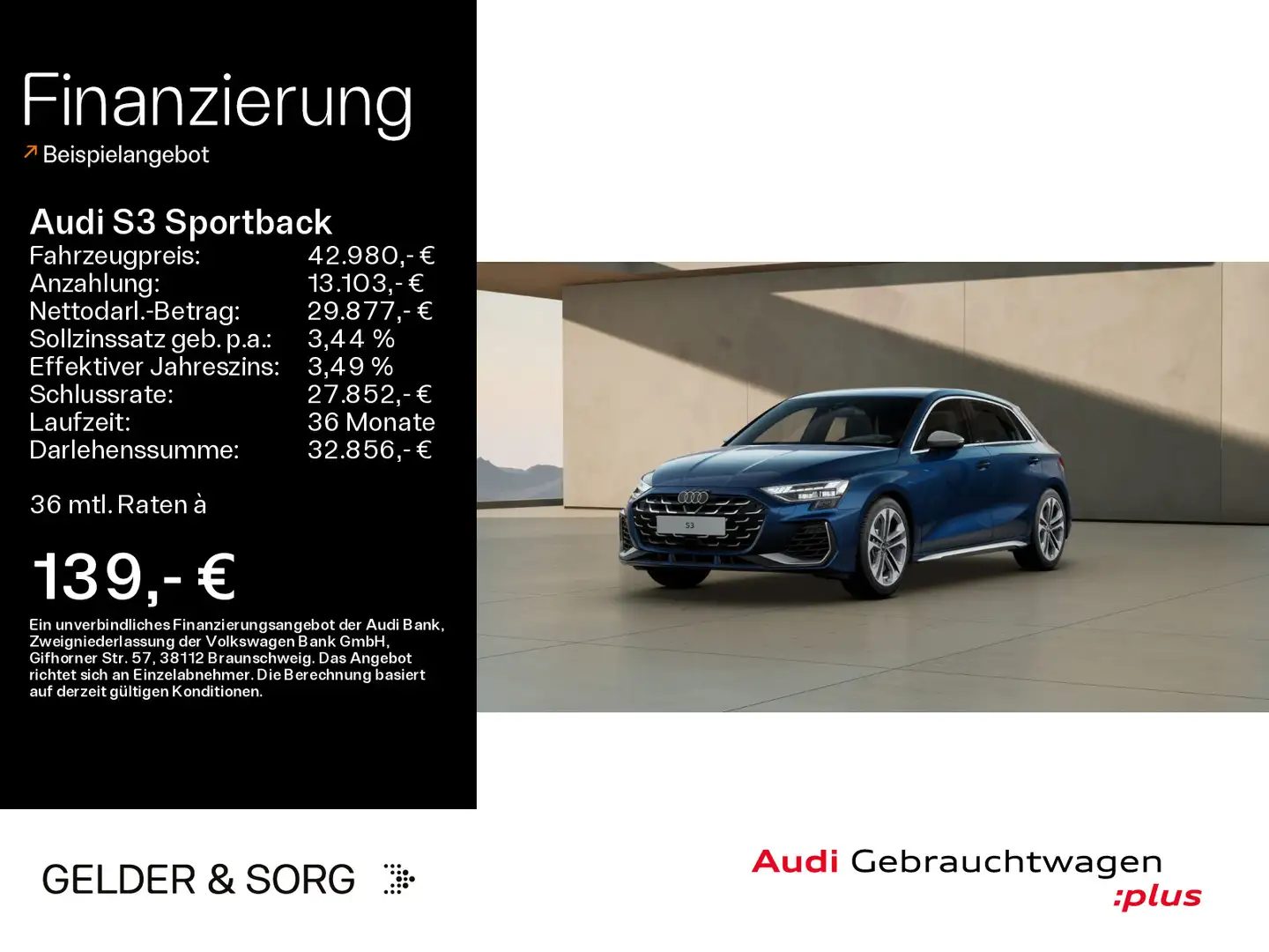 Audi S3 2.0 TFSI LED*Virtual*Sound Blau - 1