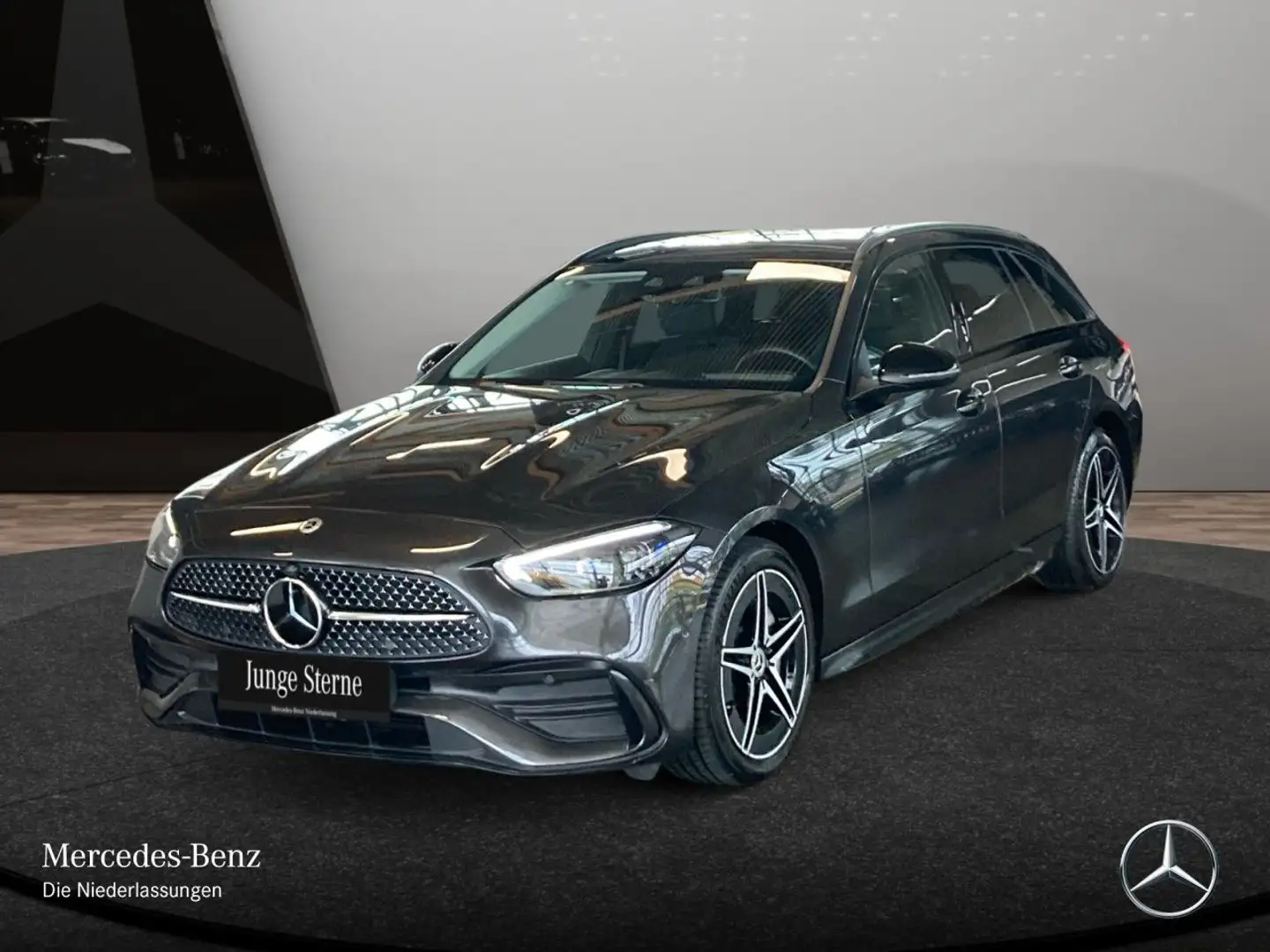 Mercedes-Benz C 300 de T 4M AMG+NIGHT+PANO+AHK+KAMERA+KEYLESS+9G Grau - 2