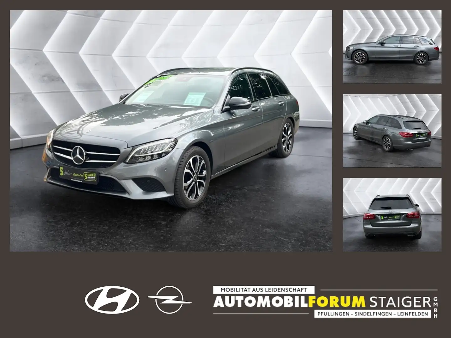 Mercedes-Benz C 180 T CGI  Avantgarde LED, el.Sitz, Navi, Kam. Grijs - 1