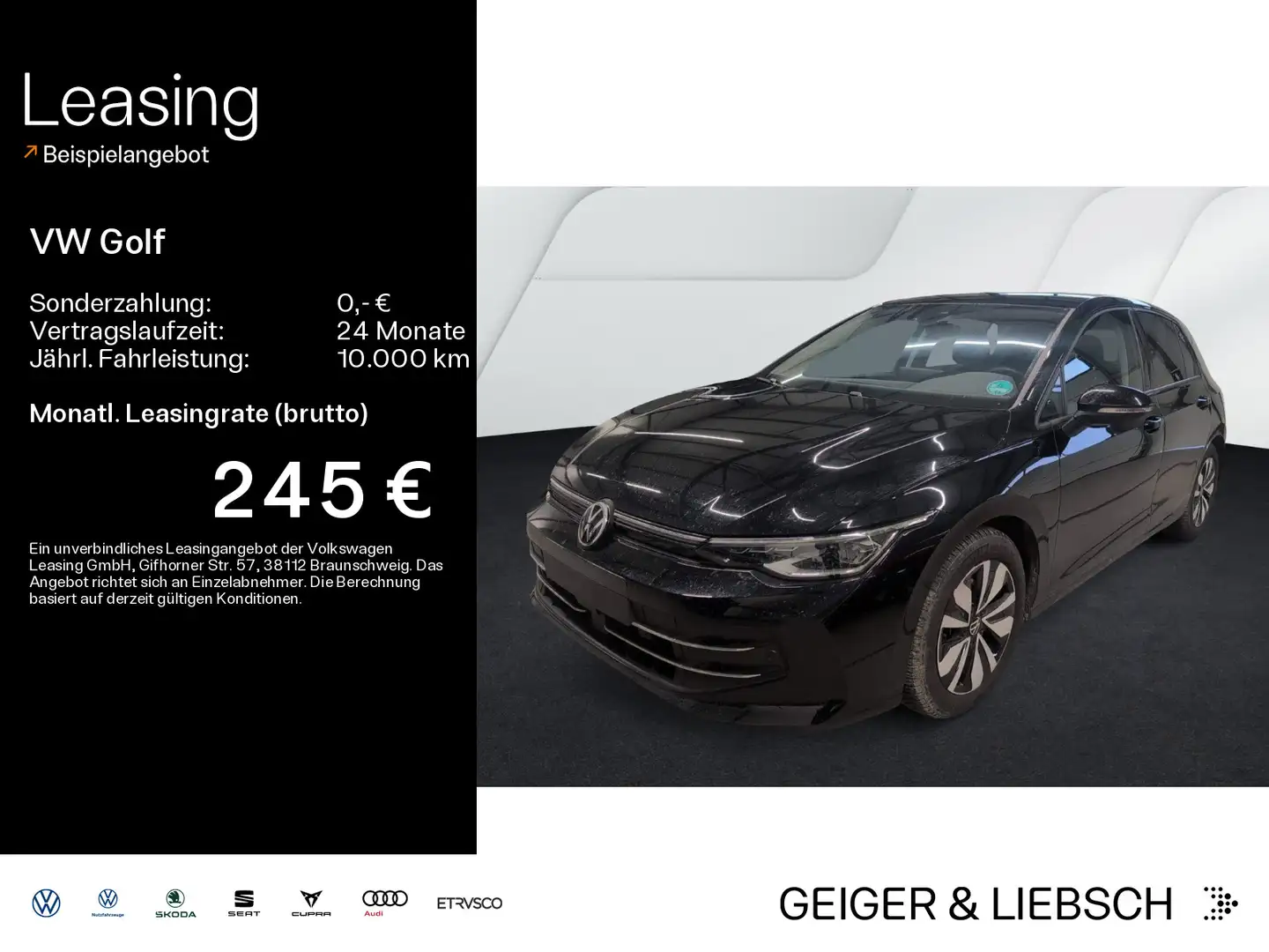 Volkswagen Golf VIII 1.5 eTSI DSG GOAL*IQ.LIGHT*AHK*KAMERA* Noir - 1