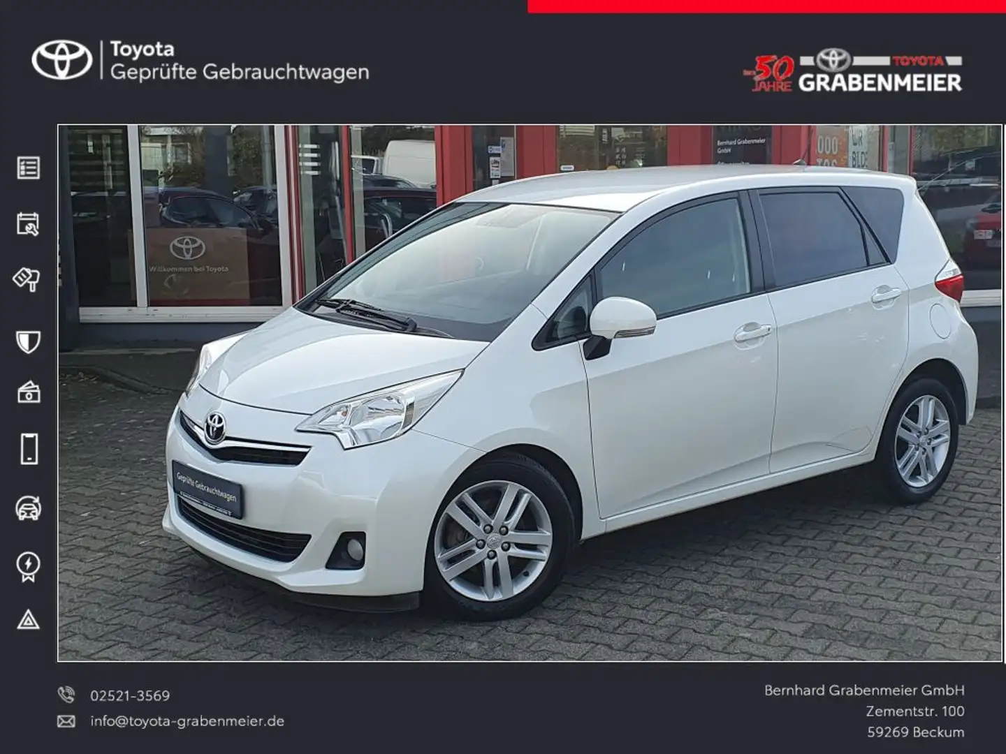 Toyota Verso-S Verso S 1.4 D-4D MultiMode Club Weiß - 1