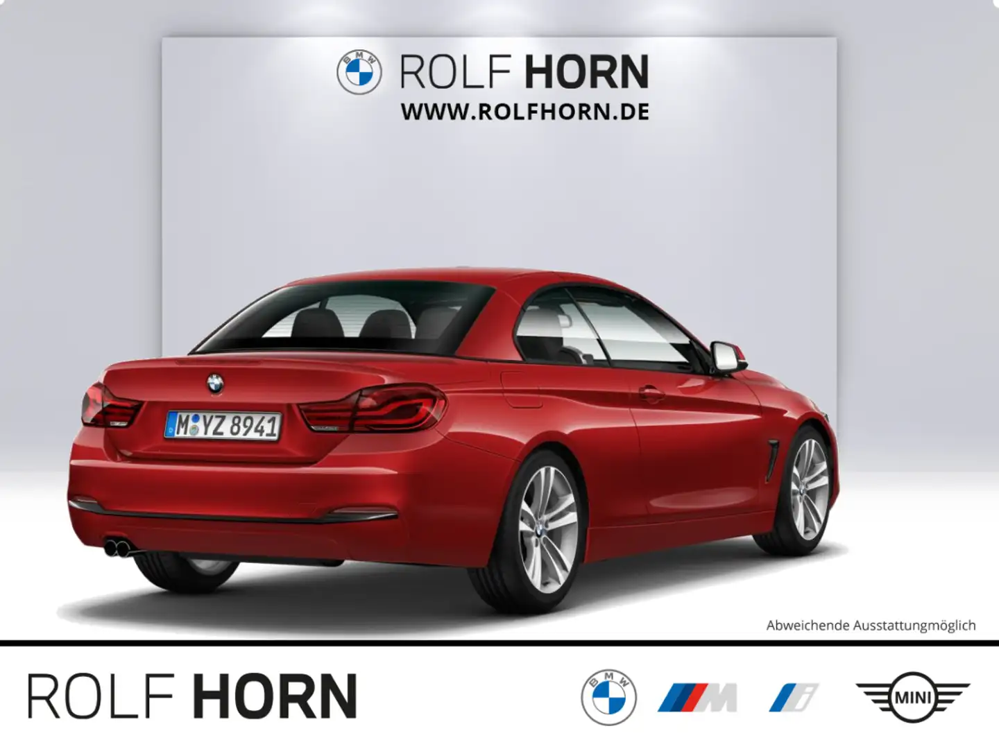 BMW 420 i Cabrio Sport Line Autom Navi Klima LED PDC Rot - 2