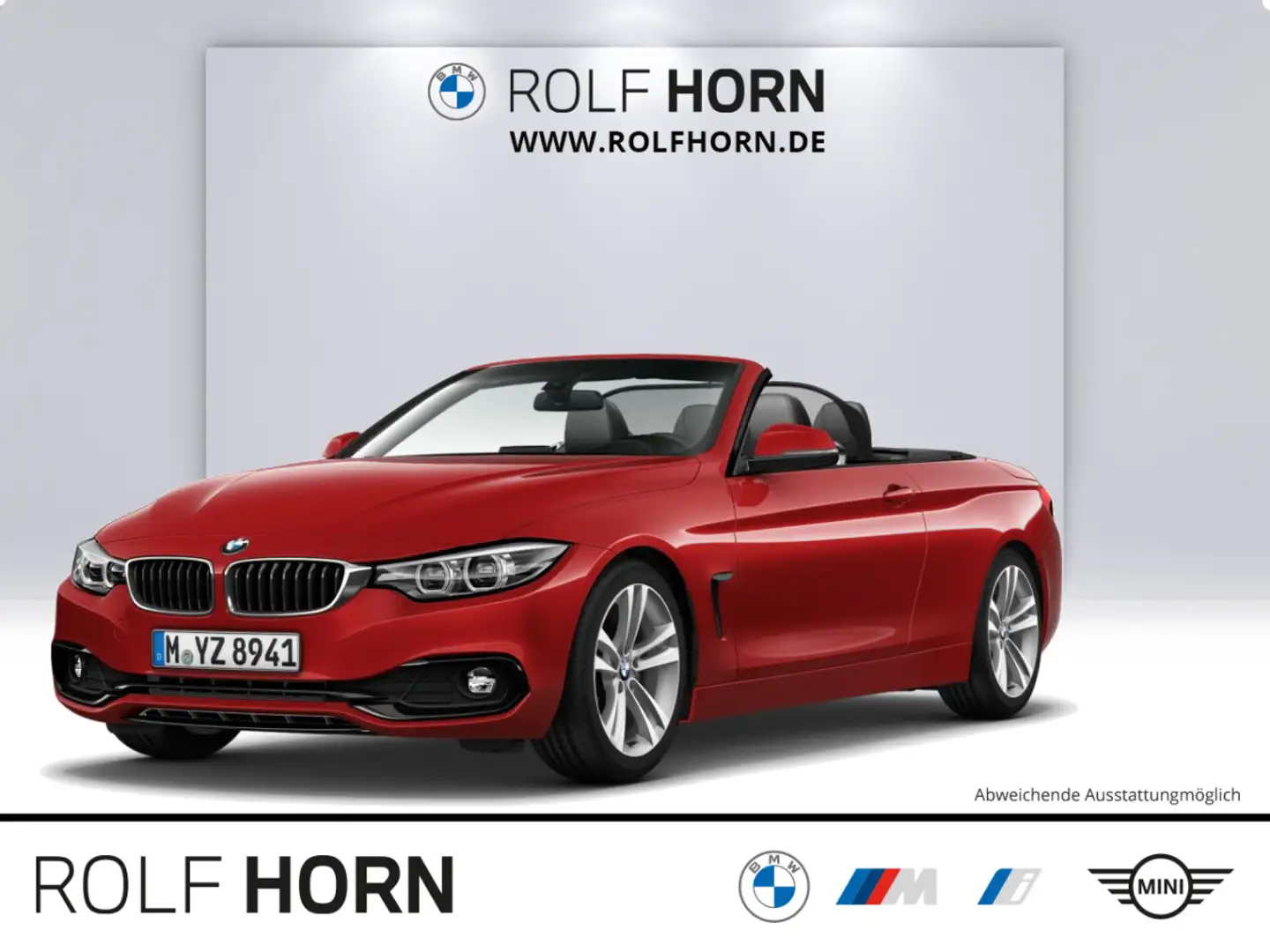 BMW 420 i Cabrio Sport Line Autom Navi Klima LED PDC Rot - 1