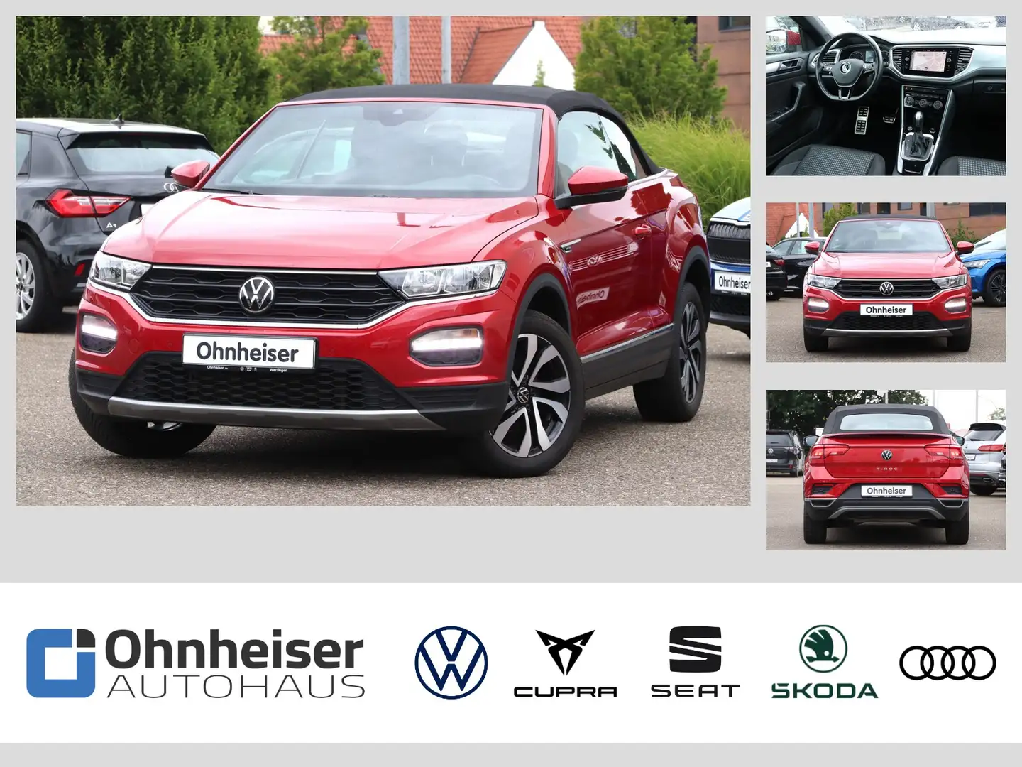 Volkswagen T-Roc Cabriolet 1.5 TSI DSG Active AHK*NAVI*SHZ*KE Rot - 1