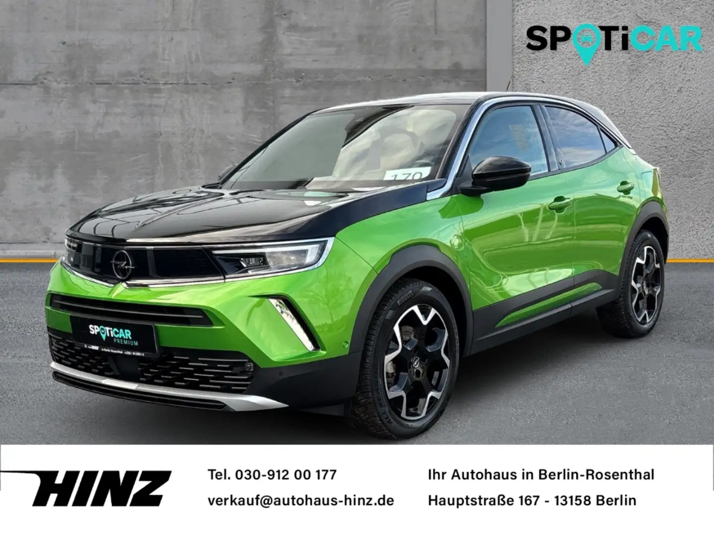 Opel Mokka-E Ultimate ELEKTRO,Navi,PDC+Kamera,Allwetterreifen Grün - 1