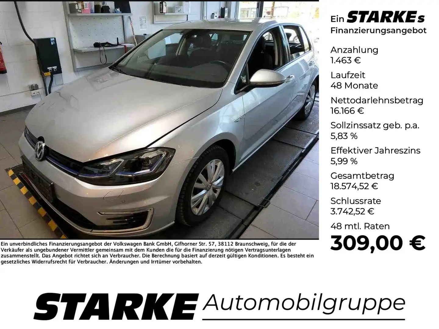 Volkswagen e-Golf Comfortline Plateado - 1