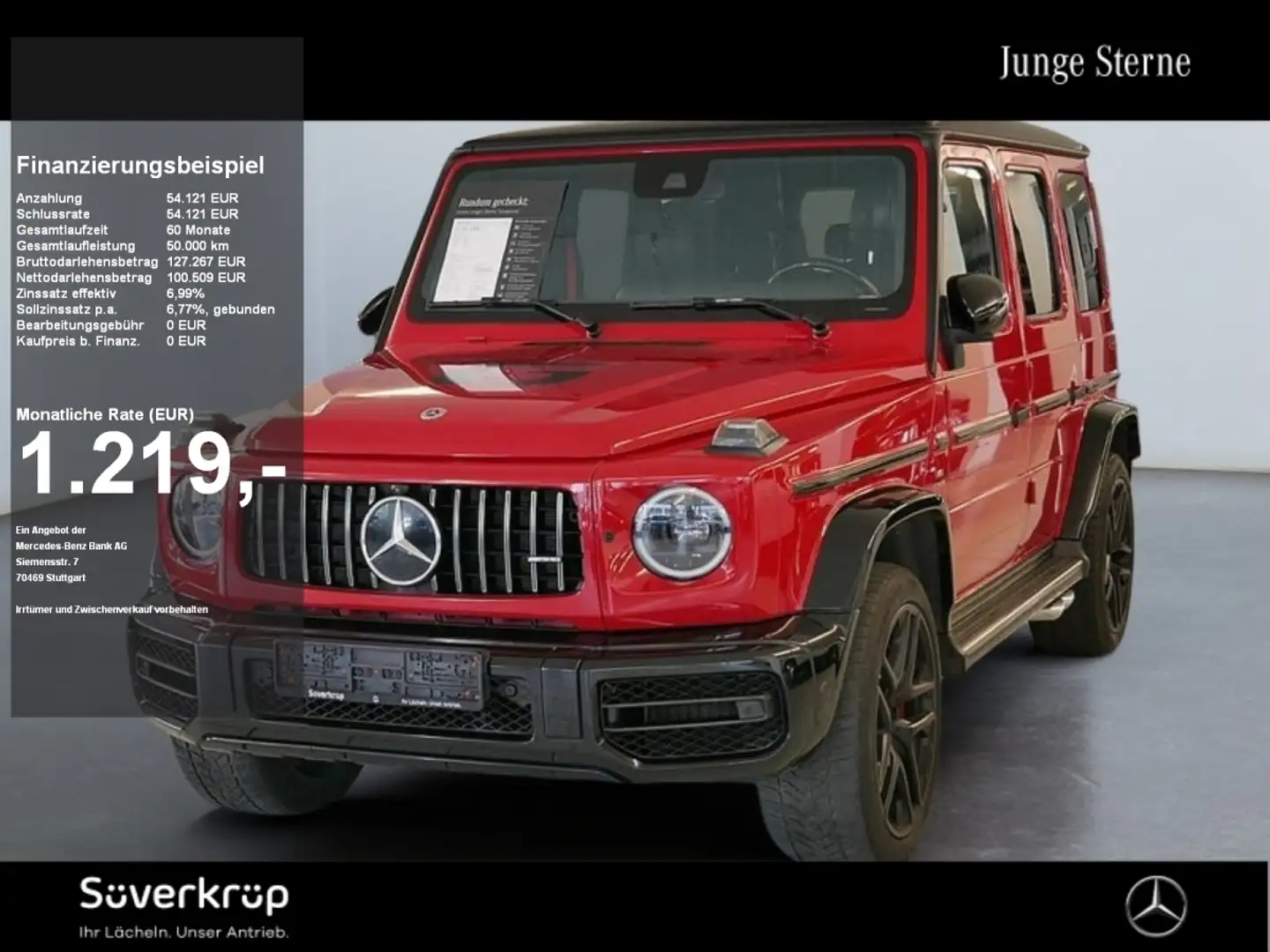 Mercedes-Benz G 63 AMG BURM NIGHT STANDH 360 WIDE SPUR DISTR Rot - 1