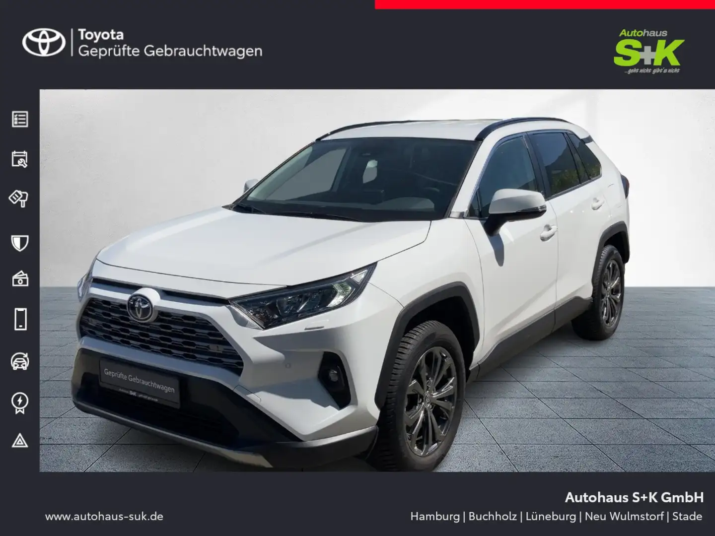Toyota RAV 4 2.5 VVT-i Hybrid Team Deutschland*8-fach*SHZ Weiß - 1