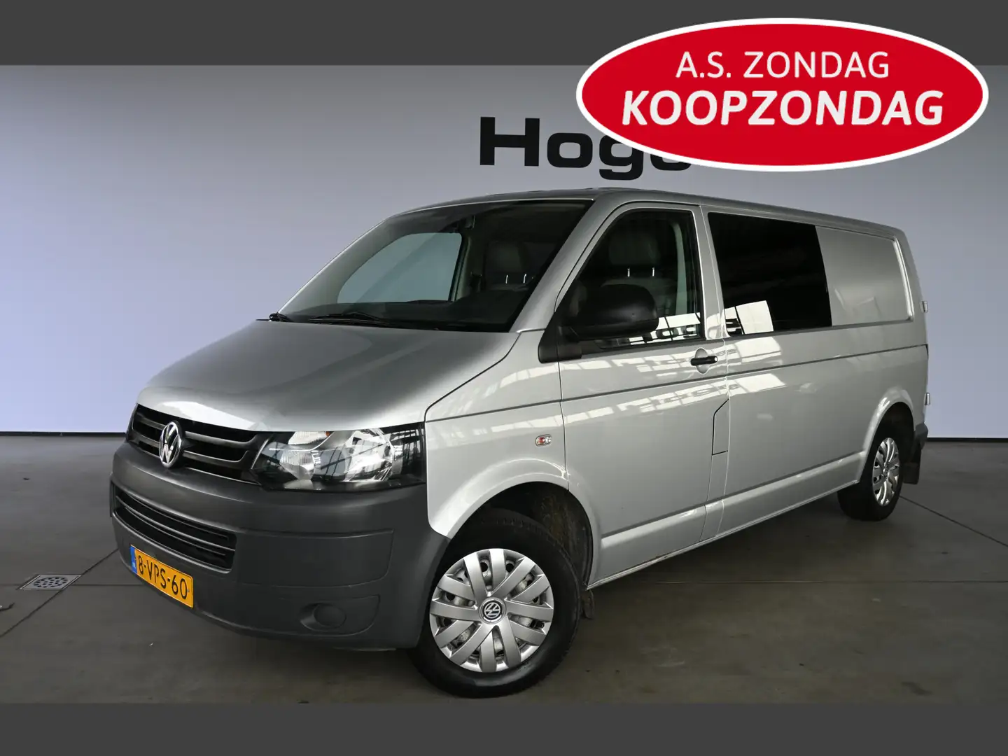 Volkswagen T5 Transporter 2.0 TDI L2H1 DC Comfortline 85pk BTW Goed Onderhou Zilver - 1
