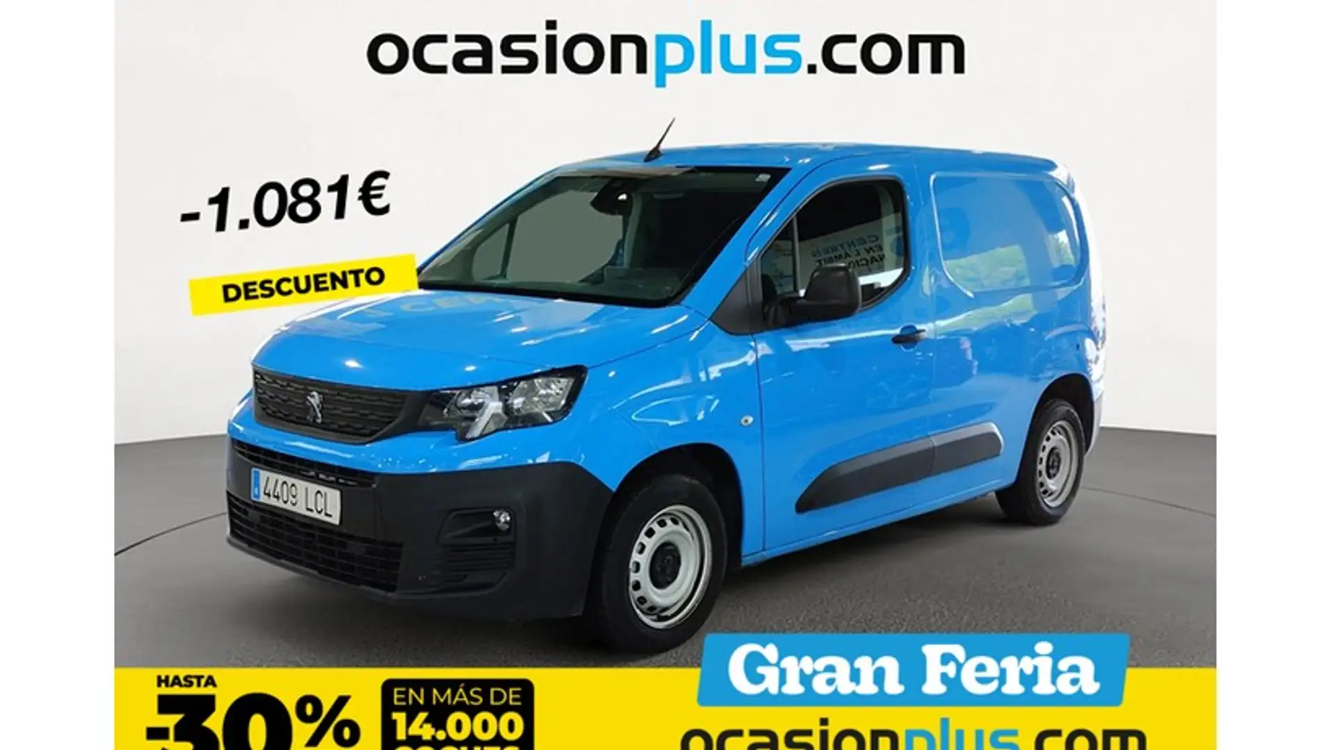 Peugeot Partner 1.5BlueHDI Pro Standard 600kg 75 Bleu - 1