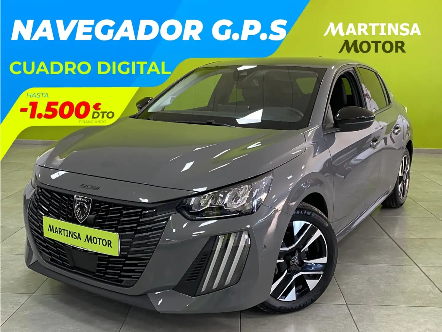 Peugeot 208 1.2 Puretech S&S Allure 100 Gris - 1