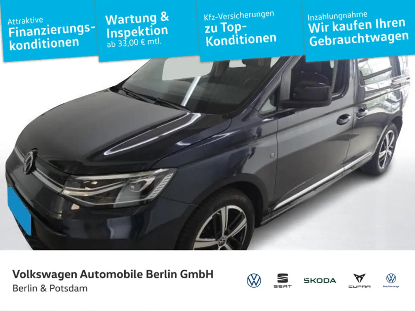 Volkswagen Caddy 1.5 TSI DSG Style Navi LED R-Kam AHK Blau - 1