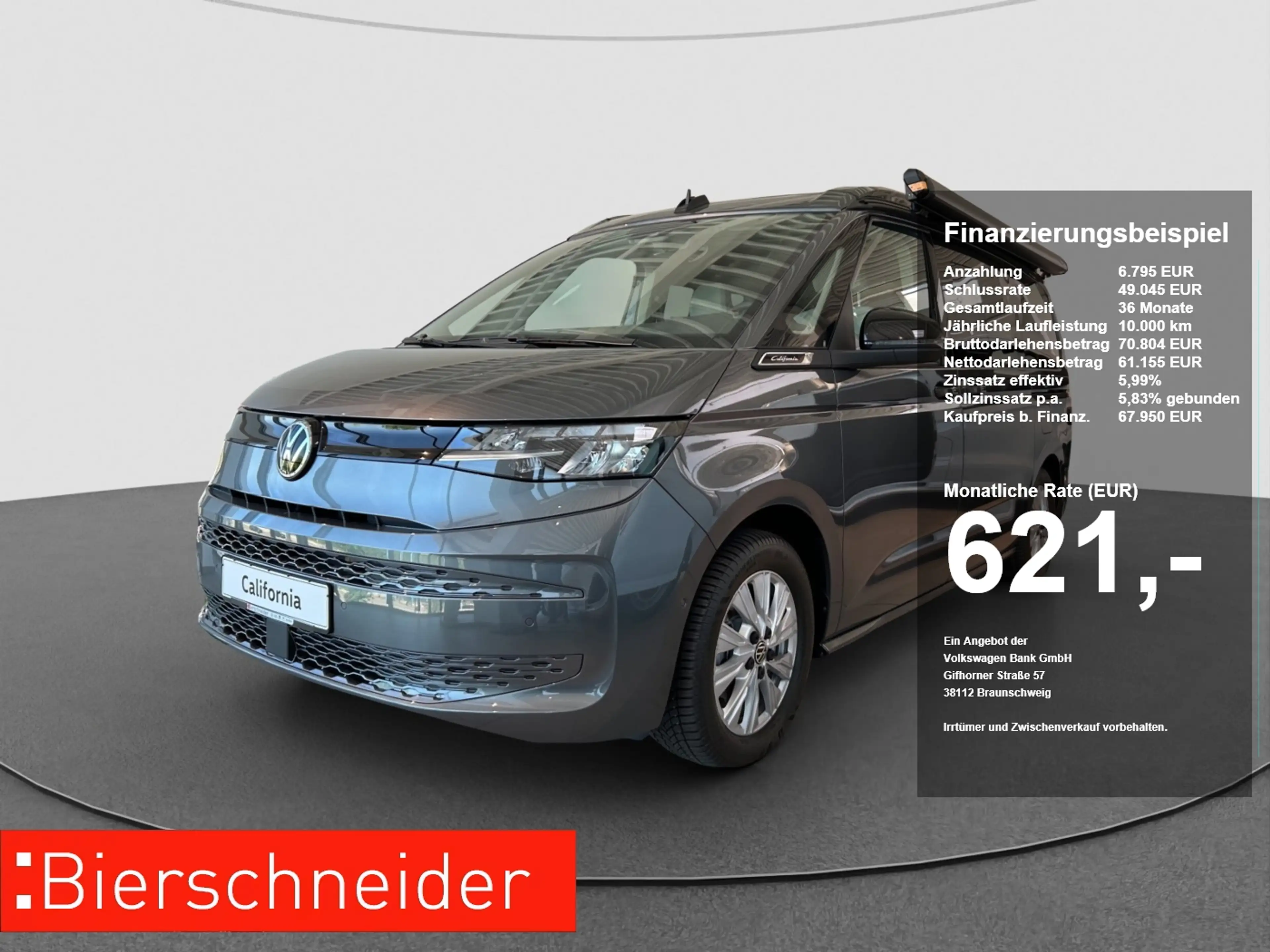 Volkswagen T7 California Beach Camper 2.0 TDI DSG 5-J.-GAR AHK KAMERA STHZ