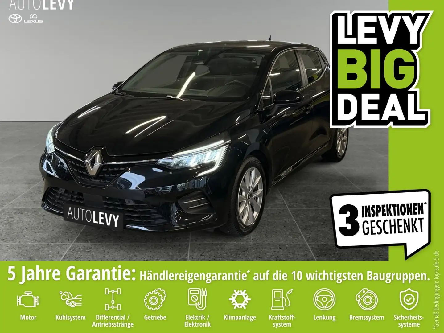 Renault Clio V 1.0 TCe Intens +360°+PDC+CarPlay+LED+ Zwart - 1