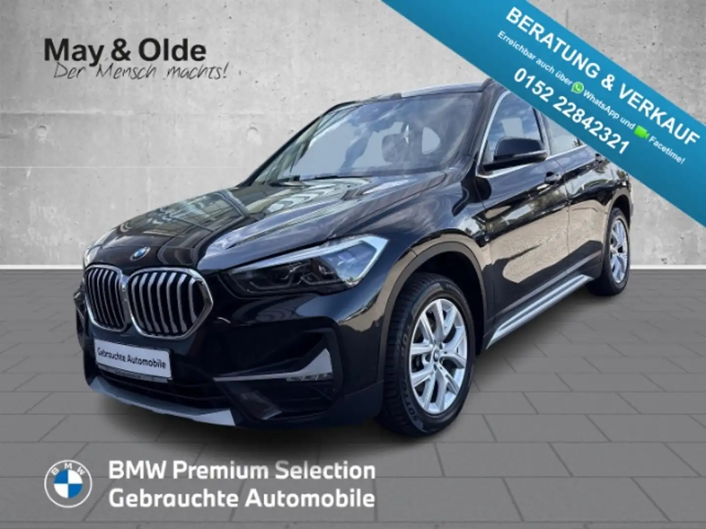 BMW X1 SDRIVE18i xLine LED AHK NAVI RFK T-LEDER El. Heckk Noir - 1